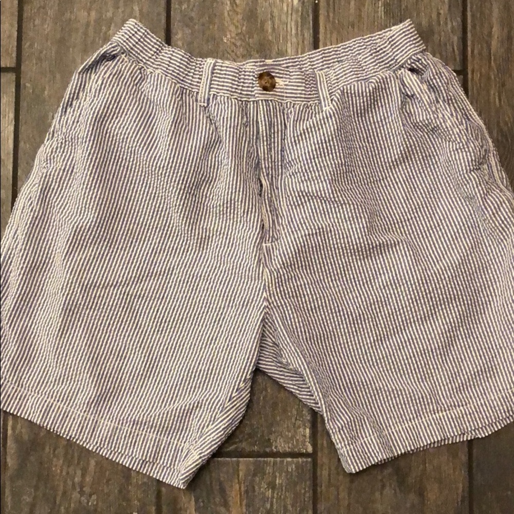 Chubbies men shorts- seersucker’s blue pin strip
